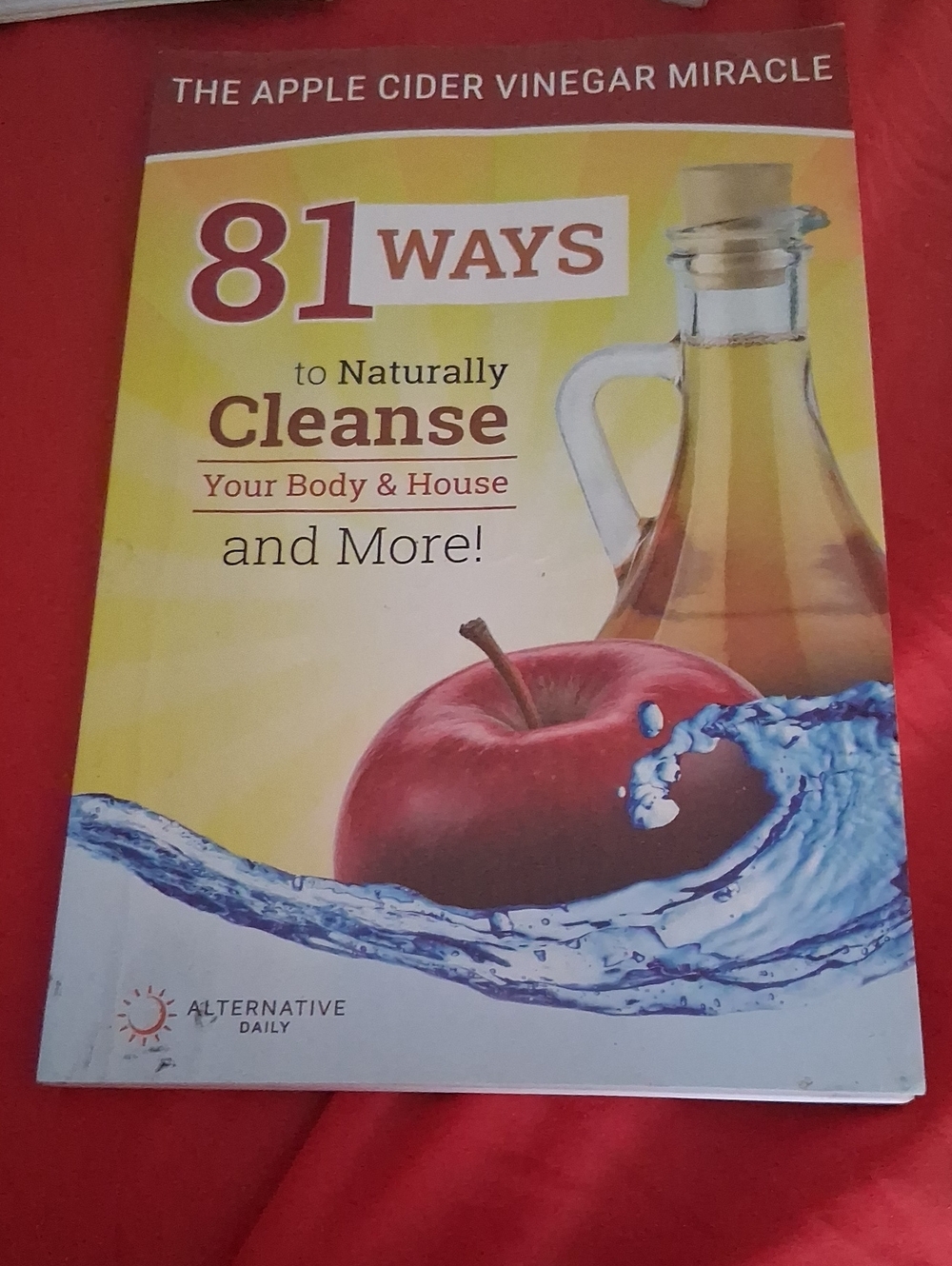 Alternative Skincare Guide with Red Apple and Yellow Bottle Artwork